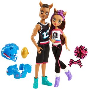Набор кукол Клодин Вульф и Клод Вульф Чемпионы 30 и 24 см (Monster High) Mattel фото 1