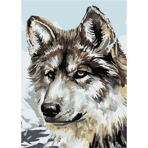 Раскраска по номерам Серый волк, 30*21 см Артвентура фото 1