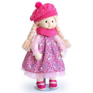 Мягкая кукла Аврора в шапочке и шарфе 38 см, Minimalini Budi Basa фото 6