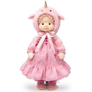Мягкая кукла Принцесса Аврора в шапочке Единорог 38 см, Minimalini