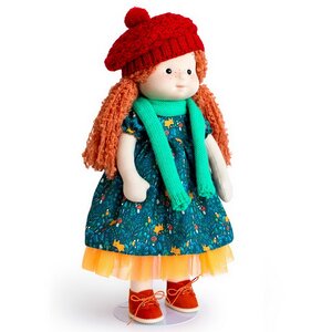 Мягкая кукла Ива в шапочке и шарфе 38 см, Minimalini Budi Basa фото 5