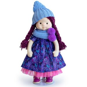Мягкая кукла Тиана в шапочке и шарфе 38 см, Minimalini Budi Basa фото 4