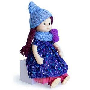 Мягкая кукла Тиана в шапочке и шарфе 38 см, Minimalini Budi Basa фото 7