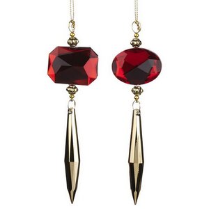 Набор елочных украшений Ruby Jewelry 14 см, 2 шт, подвеска Goodwill фото 1