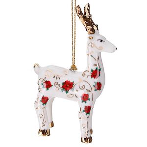 Фарфоровая елочная игрушка Олень Рудольф - Посланник Рождества 10 см Goodwill фото 1