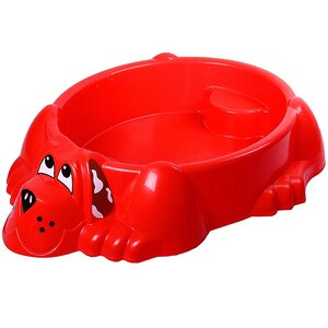 Песочница-бассейн детская "Собачка", красный, 115*92*25 см Marian Plast фото 1