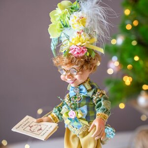 Коллекционная кукла Весенний Эльф Олеандро из Страны Чудес 36 см Mark Roberts фото 6