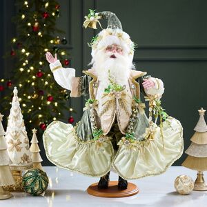 Коллекционная кукла Санта-Клаус с колокольчиком - Праздничное Либретто 65 см