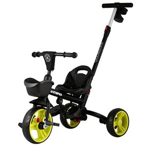 Трехколесный велосипед с ручкой Maxiscoo Octopus 8"/10" салатовый Maxiscoo (Максику) фото 2