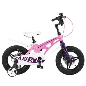 Двухколесный велосипед Maxiscoo Cosmic Delux 14" розовый матовый Maxiscoo фото 1