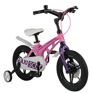 Двухколесный велосипед Maxiscoo Cosmic Delux 14" розовый матовый Maxiscoo фото 2