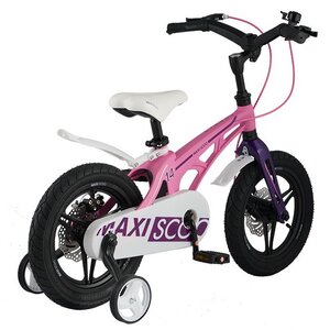 Двухколесный велосипед Maxiscoo Cosmic Delux 14" розовый матовый Maxiscoo фото 3