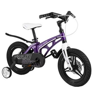 Двухколесный велосипед Maxiscoo Cosmic Delux 14" лиловый