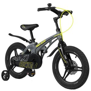 Двухколесный велосипед Maxiscoo Cosmic Delux 16" серый