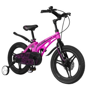 Двухколесный велосипед Maxiscoo Cosmic Delux 16" розовый