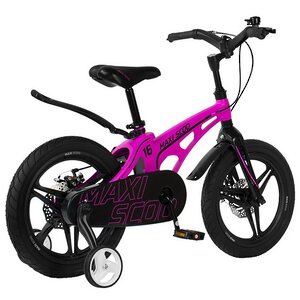 Двухколесный велосипед Maxiscoo Cosmic Delux 16" розовый Maxiscoo фото 3
