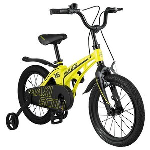 Двухколесный велосипед Maxiscoo Cosmic 16" желтый