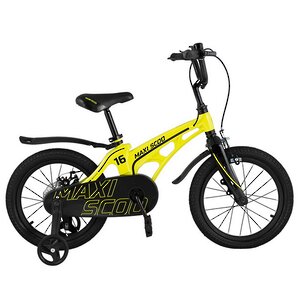 Двухколесный велосипед Maxiscoo Cosmic 16" желтый Maxiscoo фото 4