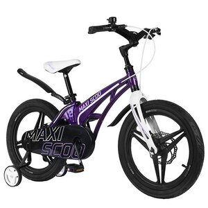 Двухколесный велосипед Maxiscoo Cosmic Delux 18" лиловый