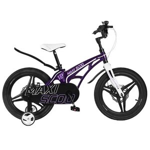 Двухколесный велосипед Maxiscoo Cosmic Delux 18" лиловый Maxiscoo фото 4
