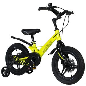 Двухколесный велосипед Maxiscoo Space Delux 14" желтый