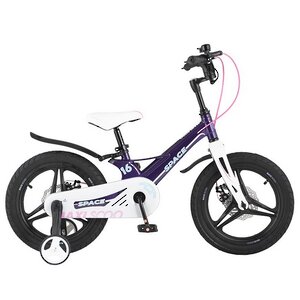 Двухколесный велосипед Maxiscoo Space Delux 16" фиолетовый