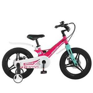 Двухколесный велосипед Maxiscoo Space Delux 16" розовый