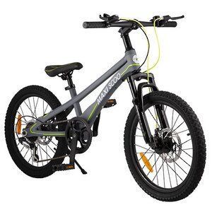 Двухколесный велосипед Maxiscoo Supreme 20", 6 скоростей, серый матовый
