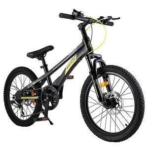 Двухколесный велосипед Maxiscoo Supreme 20", 6 скоростей, черный с желтым