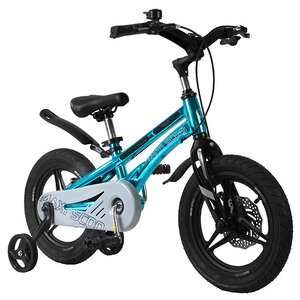 Двухколесный велосипед Maxiscoo Ultrasonic Delux 14" зеленый