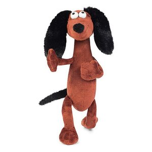 Мягкая игрушка на каркасе Собака Барбос - Чёрный Нос 22 см, коллекция Гнутики