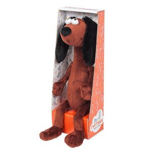 Мягкая игрушка на каркасе Собака Барбос - Чёрный Нос 22 см, коллекция Гнутики Maxitoys фото 2