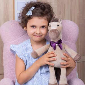 Мягкая игрушка Лошадка Эрни с бантом 25 см MAXITOYS фото 3