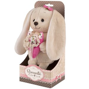 Мягкая игрушка Зайчик с розовым сердечком 25 см, коллекция Romantic Plush Club Maxitoys фото 2