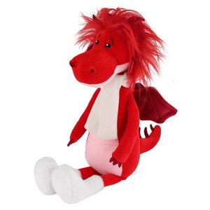 Мягкая игрушка Дракон Руби в шарфике и валенках 25 см Maxitoys фото 1