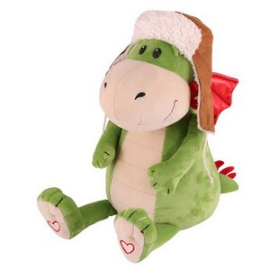 Мягкая игрушка Дракон Гарольд в ушанке 30 см Maxitoys фото 1