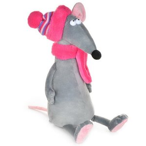 Мягкая игрушка Крыса Лариска в шарфе и шапочке 23 см Maxitoys фото 1