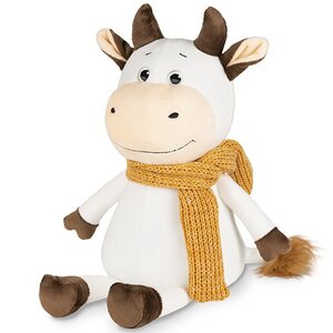 Мягкая игрушка Бычок Афоня в шарфе 28 см Maxitoys фото 1