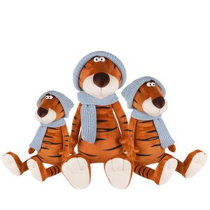 Мягкая игрушка Тигр Гоша в вязаном шарфе и шапке 30 см Maxitoys фото 4