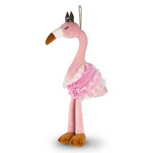Мягкая игрушка Фламинго в розовой юбочке и короне 26 см, коллекция Maxitoys Luxury
