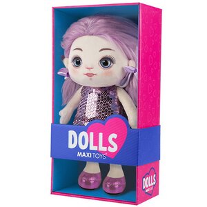 Мягкая кукла Василиса в фиолетовом платье 35 см Maxitoys фото 3
