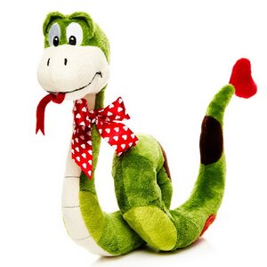 Мягкая игрушка Змей Джекки с сердечком 24 см
