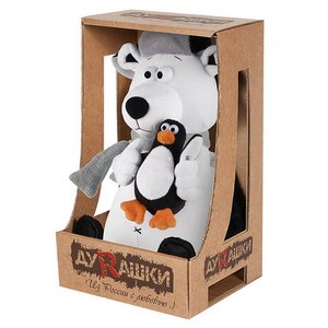 Мягкая игрушка Полярный медведь и Пингвин 24 см, коллекция ДуRашки Maxitoys фото 4