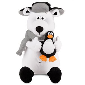 Мягкая игрушка Полярный медведь и Пингвин 24 см, коллекция ДуRашки Maxitoys фото 3