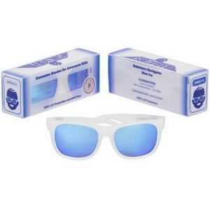 Детские солнцезащитные очки Babiators Original Navigator. Синий лёд, 3-5 лет, с полупрозрачной оправой Babiators фото 4