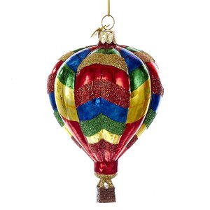 Стеклянная елочная игрушка Воздушный шар Бланшар 9 см, подвеска Kurts Adler фото 1