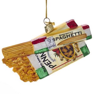 Стеклянная елочная игрушка Pasta Party 13 см, подвеска