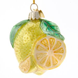 Стеклянная елочная игрушка Лимон - Sicilian Sun 6 см, подвеска
