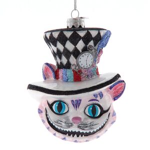 Стеклянная елочная игрушка Чеширский Кот - Imaginary Alice 12 см Kurts Adler фото 1