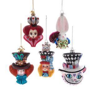 Стеклянная елочная игрушка Чеширский Кот - Imaginary Alice 12 см Kurts Adler фото 2